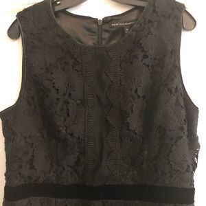 Black Laced Dress w/Velvet waist band by White House Black Market.